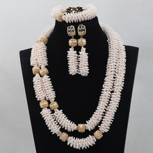 Load image into Gallery viewer, Luxurious African Orange Coral Beads Jewel Gold Accessories