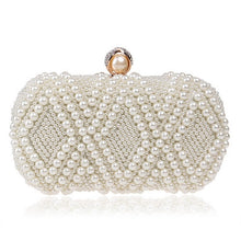 Load image into Gallery viewer, Egg Beaded Women Evening Bags Rhinestones Pearl Day Clutch Chain Shoulder