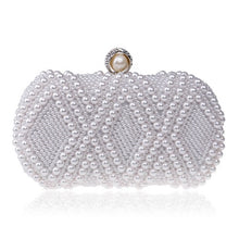 Load image into Gallery viewer, Egg Beaded Women Evening Bags Rhinestones Pearl Day Clutch Chain Shoulder