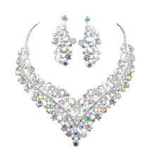 Load image into Gallery viewer, Opal Crystal AB Jewelry Sets Women Necklace And Earring Set Fashion India Style bridal Party Jewelry Dress Accessories Present