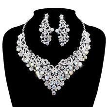 Load image into Gallery viewer, Opal Crystal AB Jewelry Sets Women Necklace And Earring Set Fashion India Style bridal Party Jewelry Dress Accessories Present