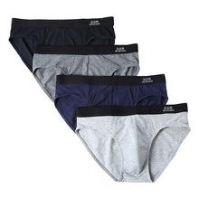 Load image into Gallery viewer, Men Briefs 4pcs\lot Cotton Men Underwear Plus size cuecas Soft Underpants