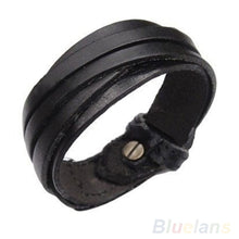 Load image into Gallery viewer, Bluelans Unisex Multi thong braided thin Leather Bracelet wristband Jewelry.