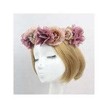 Load image into Gallery viewer, Flower Wreath headband with Ribbon.