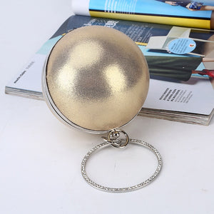 Andralyn Earth Round Ball Diamond Clutch Purse