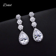 Load image into Gallery viewer, DOKOL Round &amp; Pear Cut Zircon Bridal Jewelry Sets Big AAA+ CZ Stone Elegant Wedding Necklace Earrings Sets for Women DKS0059