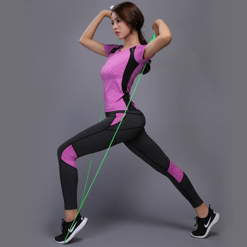 2020 New Gymming Patchwork Tracksuit Crop Hooded Top Tanks And Leggings Sporting Skinny Clothing 2 Pieces Hollow Women Clothing