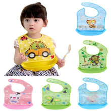 Load image into Gallery viewer, Cartoon Newborn Baby Bibs Silicone Waterproof  Baby Feeding Bib Boy Girl Bavoir Bib