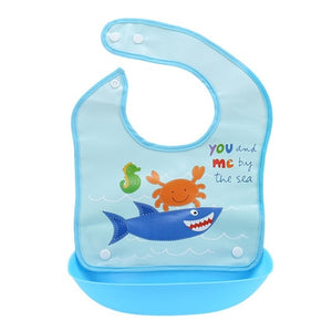 Cartoon Newborn Baby Bibs Silicone Waterproof  Baby Feeding Bib Boy Girl Bavoir Bib