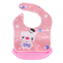 Load image into Gallery viewer, Cartoon Newborn Baby Bibs Silicone Waterproof  Baby Feeding Bib Boy Girl Bavoir Bib