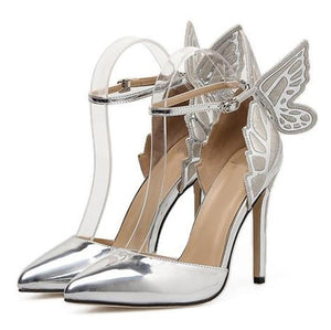 Fashion Butterfly Wing Top Sold Buckle Strap Women Pumps