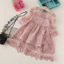 Load image into Gallery viewer, Summer Girl Clothes Kids Lace Flower Dress