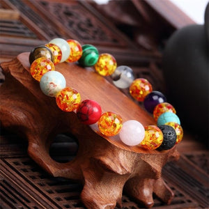 Meajoe Trendy Natural Stone Love Purple Bead Bracelet