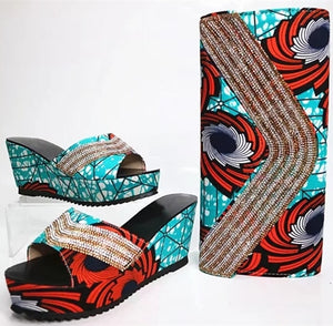 Best Selling African Shoe and Bag Set .