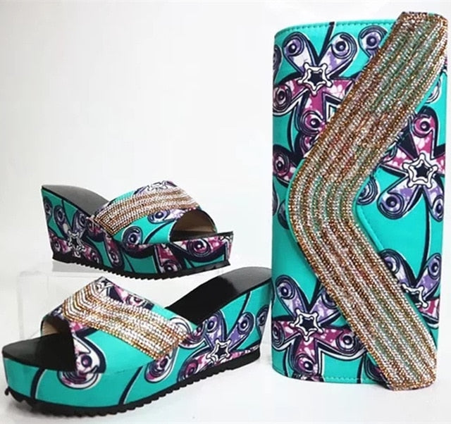 Best Selling African Shoe and Bag Set .