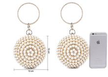 Load image into Gallery viewer, Luxury Women Pearl Beading Evening Bag Round Diamond Bridal Wedding Party