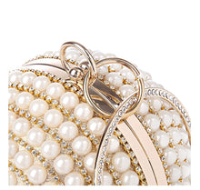 Load image into Gallery viewer, Luxury Women Pearl Beading Evening Bag Round Diamond Bridal Wedding Party