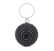 Load image into Gallery viewer, Luxury Women Pearl Beading Evening Bag Round Diamond Bridal Wedding Party