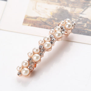 Crystal Pearl Elegant Barrette