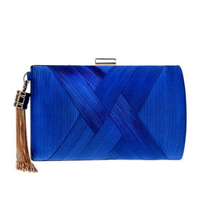 SEKUSA New Arrival Metal Tassel  Classical Style Small Purse Day Evening Clutch