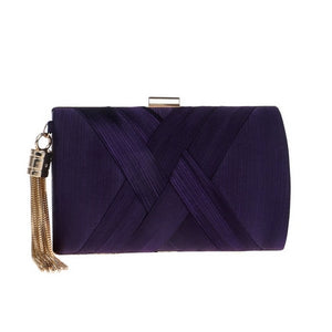 SEKUSA New Arrival Metal Tassel  Classical Style Small Purse Day Evening Clutch