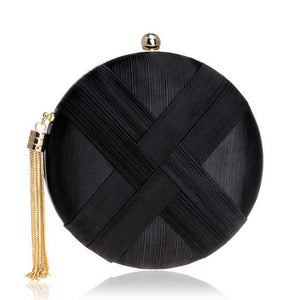 SEKUSA New Arrival Metal Tassel  Classical Style Small Purse Day Evening Clutch