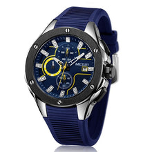 Load image into Gallery viewer, MEGIR Men Sport Watch Chronograph Silicone Strap Quartz Army Military Watches Clock .