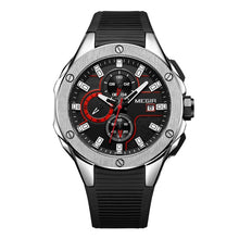 Load image into Gallery viewer, MEGIR Men Sport Watch Chronograph Silicone Strap Quartz Army Military Watches Clock .