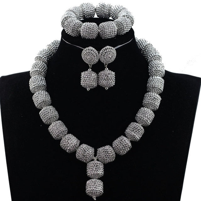 New Design Silver/Gold Beads Jewelry Set