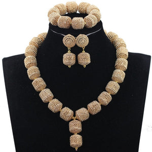 New Design Silver/Gold Beads Jewelry Set