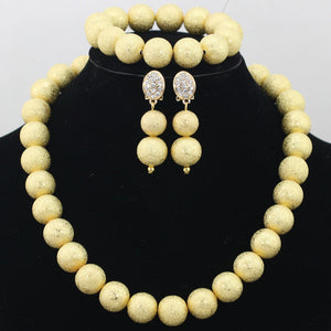 New Design Silver/Gold Beads Jewelry Set