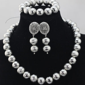 New Design Silver/Gold Beads Jewelry Set