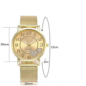 Love Heart Dial Wristwatch