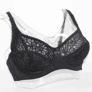 Large Size Underwired Lace Bra Brassiere BH Top B C D DD E F Cup