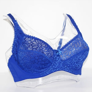 Large Size Underwired Lace Bra Brassiere BH Top B C D DD E F Cup