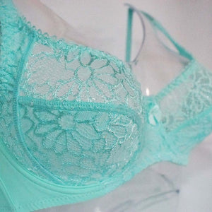 Large Size Underwired Lace Bra Brassiere BH Top B C D DD E F Cup