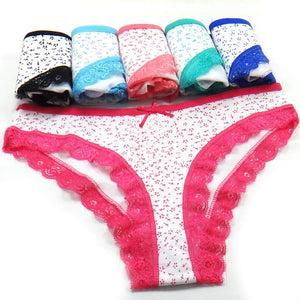 Free shipping 5pcs/lot New Women's cotton panties Girl Briefs Ms. cotton underwear bikini underwear sexy Ladies Briefs 2019