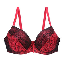 Load image into Gallery viewer, FallSweet De Lace Cup Push Up bra for plus size women34 36 38 40 42 44 46 48 50