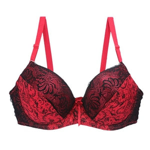 FallSweet De Lace Cup Push Up bra for plus size women34 36 38 40 42 44 46 48 50