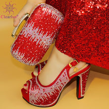 Load image into Gallery viewer, Italy Shoe And Bag!! African shoe and bag set high heel