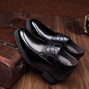 Extra High 4.7 Inches Classic Oxford Calf Leather Height Increasing Elevator Shoes Increase Men's Height 12CM Invisibly