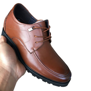 Extra High 4.7 Inches Classic Oxford Calf Leather Height Increasing Elevator Shoes Increase Men's Height 12CM Invisibly