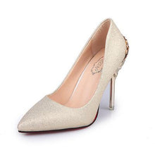 Load image into Gallery viewer, Sexy High Heels Woman Pumps Red Gold Silver High Heels