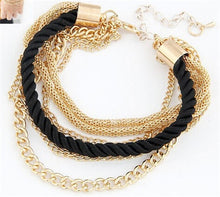 Load image into Gallery viewer, Multilayer Charm Bracelet Exaggerated Gold Chain Bracelet