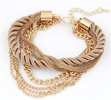 Load image into Gallery viewer, Multilayer Charm Bracelet Exaggerated Gold Chain Bracelet