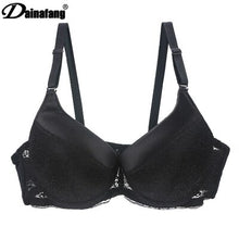 Load image into Gallery viewer, 40/90 42/95 44/100 D DD cup large size bra,back closure women underwear bras,bow push up sexy lingerie brassiere