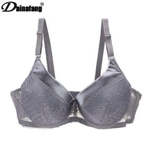 Load image into Gallery viewer, 40/90 42/95 44/100 D DD cup large size bra,back closure women underwear bras,bow push up sexy lingerie brassiere