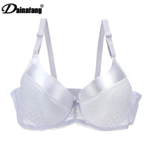 Load image into Gallery viewer, 40/90 42/95 44/100 D DD cup large size bra,back closure women underwear bras,bow push up sexy lingerie brassiere