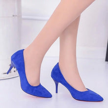 Load image into Gallery viewer, Faux Suede High Heels Woman Shoes Pointed Toe