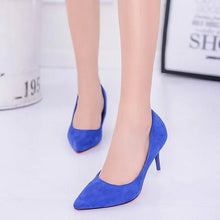 Load image into Gallery viewer, Faux Suede High Heels Woman Shoes Pointed Toe